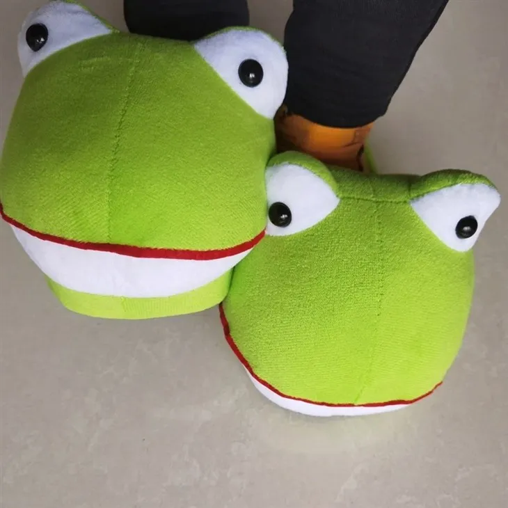 Cute Plush Frog Slippers. price